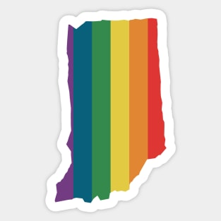 Indiana State Rainbow Sticker